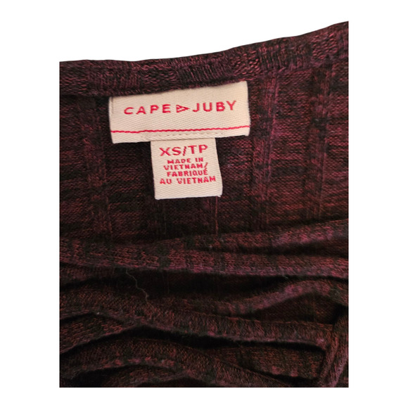 Cape Juby XS Burgundy Long Sleeve Sweater - Picture 2 of 8
